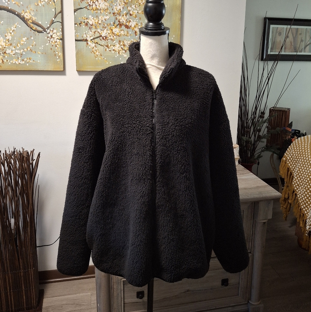 VS PINK Teddy Full Zip Fleece Womens XL